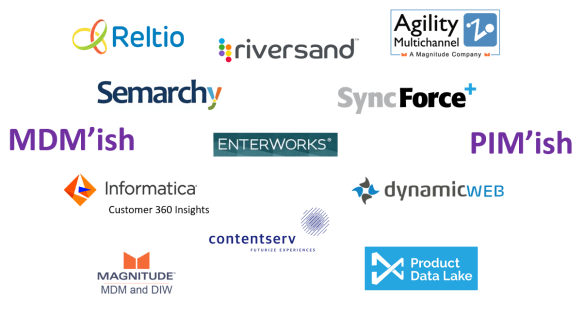 MDM ish and PIM ish vendors